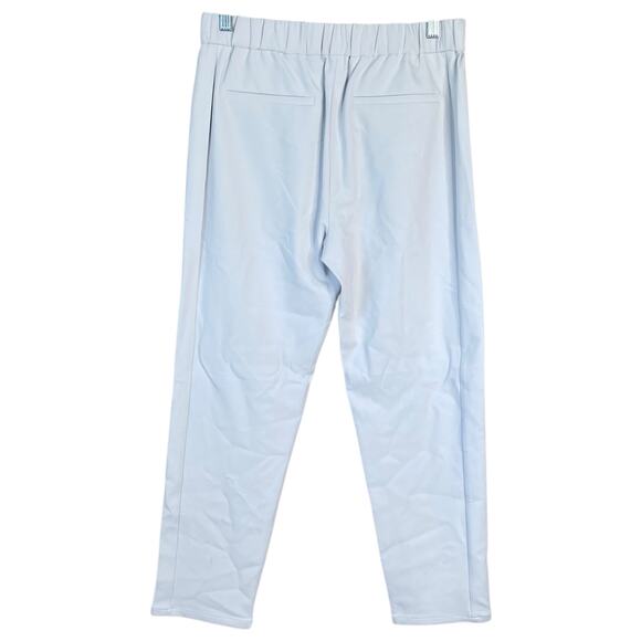 THEORY Korene Trinity 2 Slim Crop Pants Pull On Elastic Waist White Size Small - Picture 2 of 8